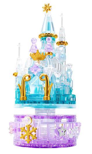 Bộ lắp ghép Lâu đài Băng Tinh Wonder Moon 802069 xoay phát sáng, đồ chơi mô hình cho con gái 14 tuổi, giá tốt