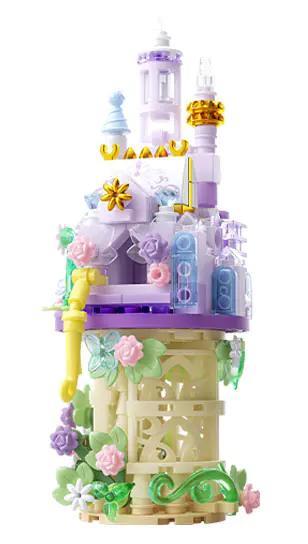 Mô hình Lâu Đài Vườn Mây Cổ Tích Wonder Moon 802073, chi tiết hoa lá, thiết kế trong suốt, đồ chơi mô hình cho bé gái 14 tuổi.