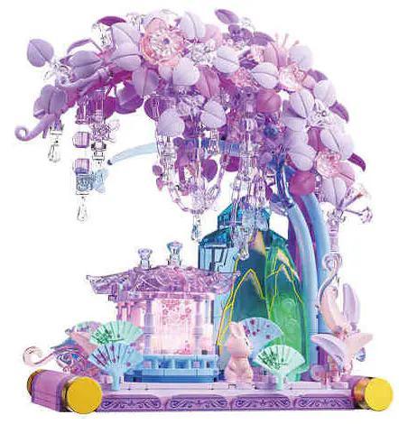 bộ lắp ghép Cây Anh Đào Tím Mộng Mơ Wonder Moon 802827, mô hình trang trí có đèn LED cho con gái 14 tuổi, giá tốt.