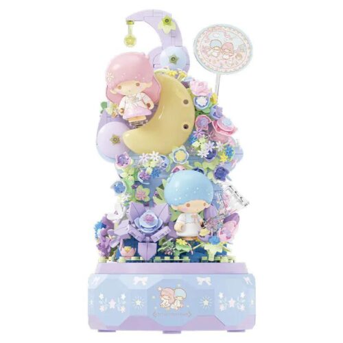 Bộ đồ chơi Hộp nhạc Sanrio Little Twin Stars Wonder Moon 803302 giá tốt, mô hình Kiki và Lala có đèn LED, phù hợp con gái 14 tuổi.