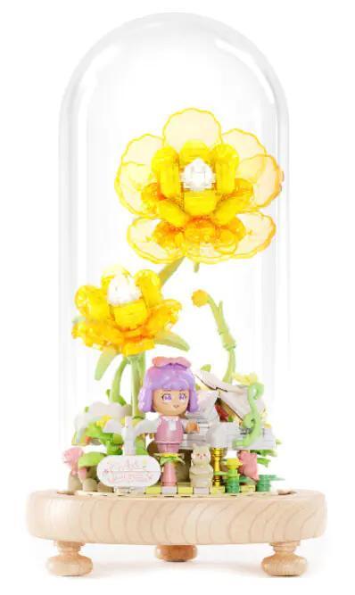 Bộ lắp ghép Nghệ sĩ dương cầm dưới hoa Wonder Moon 804214, đồ chơi mô hình có đèn LED cho con gái 14 tuổi, giá tốt.