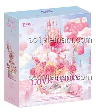 Hộp sản phẩm của đồ chơi mô hình Wonder Moon 804266, chủ đề Love Story, thiết kế đẹp mắt, phù hợp làm quà tặng.