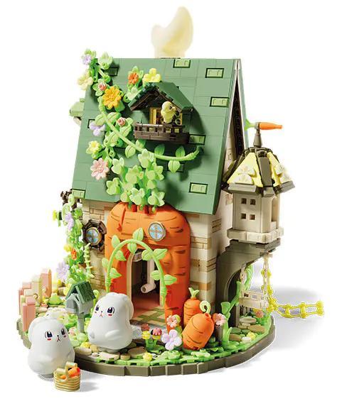 Bộ lắp ghép Ngôi nhà cổ tích Hoa 月光社 805003 - Mô hình ngôi nhà cổ tích với 2 minifigure, thiết kế tinh xảo, màu sắc tươi sáng, mang tính trang trí cao, phù hợp cho bé gái 14 tuổi