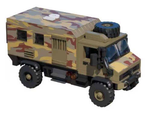 Hộp đồ chơi mô hình Xe tải quân sự Unimog U4000 Xbert 66009, thiết kế ngụy trang độc đáo, cho con trai 14 tuổi