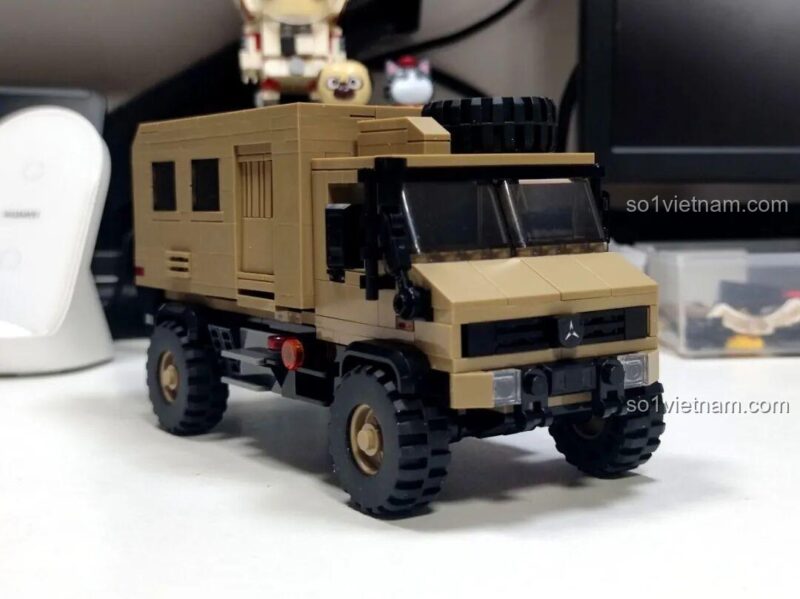 Mô hình hoàn thành bộ xếp hình Xe cắm trại địa hình Unimog U4000 66009, cho con trai 14 tuổi, giá tốt