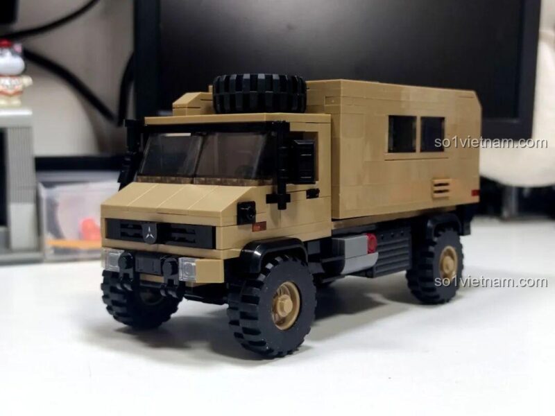 Mô hình hoàn thành đồ chơi lắp ráp Xbert 66009, Xe Địa Hình Unimog U4000, cho con trai 14 tuổi, chất lượng vượt trội