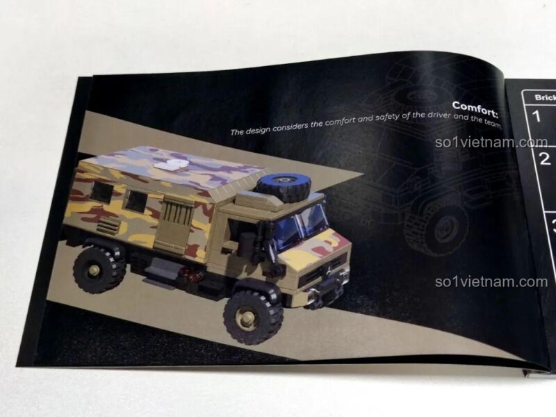 Mô hình hoàn thành đồ chơi mô hình Xe tải quân sự Unimog U4000 Xbert, cho con trai 14 tuổi, chất lượng ổn định