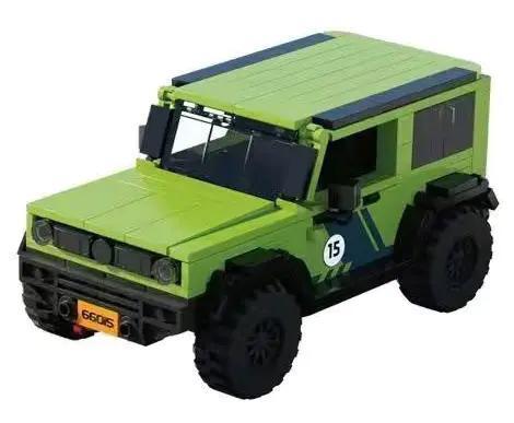 Xe Jeep địa hình Jimmy Xbert 66015 lắp ráp màu xanh lá, chi tiết cao, bánh xe lớn, mô phỏng xe off-road chân thực, đồ chơi cho bé trai 14 tuổi, bộ lắp ghép 413 mảnh