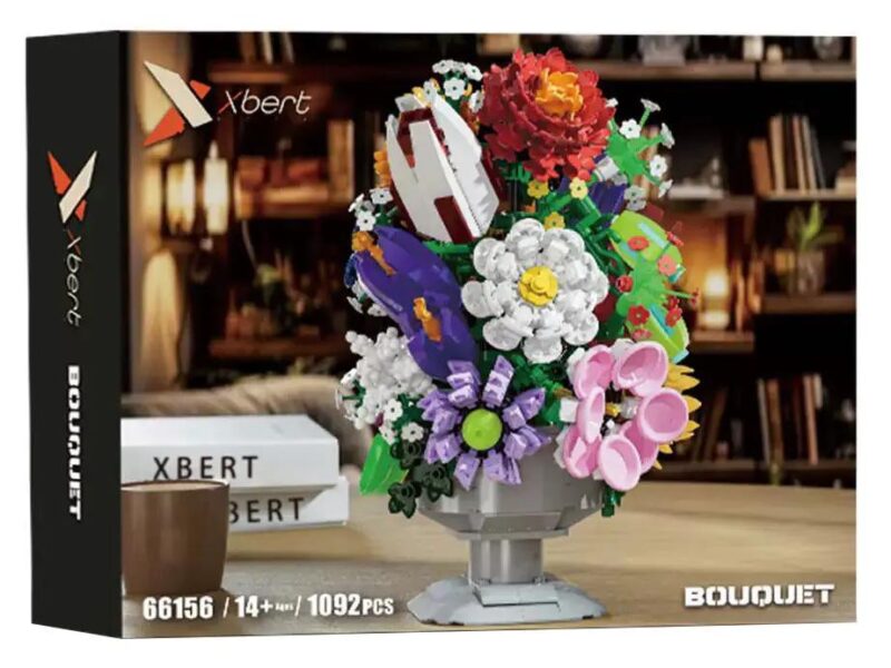 Bộ lắp ghép Bó hoa Xbert 66156 giá rẻ, đồ chơi mô hình hoa giả trang trí cho con gái 14 tuổi