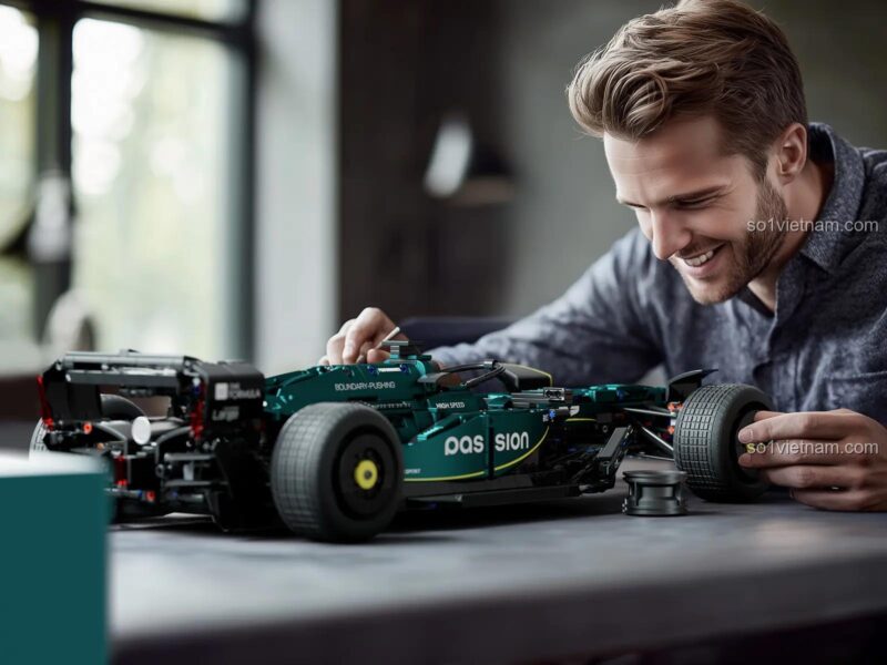 Chi tiết động cơ xe đua F1 Aston Martin AMR24 Nifeliz NF10279, bộ lắp ghép xe F1 Aston Martin AMR24, đồ chơi mô hình xe đua công thức 1 cho bé trai 16 tuổi, xe F1 Aston Martin AMR24 giá tốt