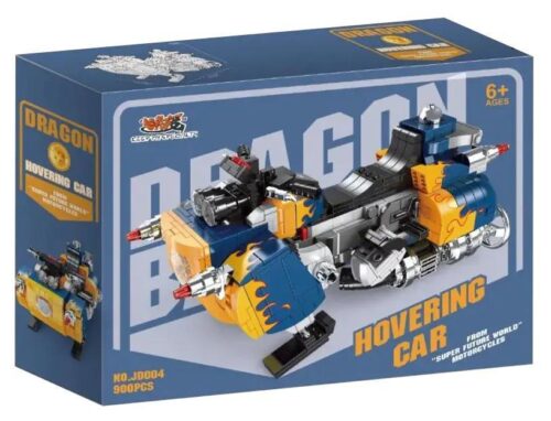 Bộ đồ chơi xe bay Hovering Car JD004 900 mảnh ghép, xe bay tương lai cho bé trai 6 tuổi, màu xanh dương và vàng, chất lượng cao, giá tốt