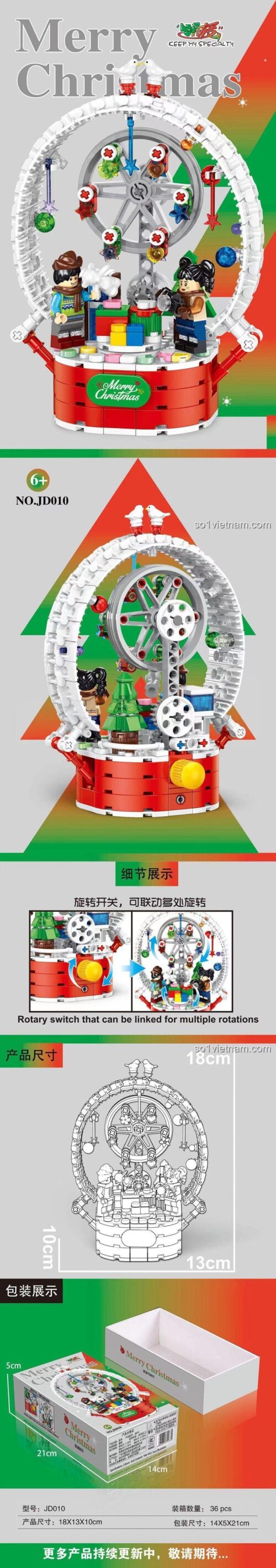 Mô hình Vòng Quay Giáng Sinh JD010 của Xiaojiao