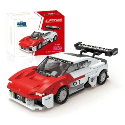 Bộ lắp ghép xe đua Porsche Mission R màu đỏ trắng, 360 chi tiết, độ tuổi 6+, phù hợp cho bé trai, giá tốt, chất lượng cao, thiết kế khí động học