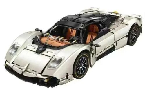 Bộ lắp ráp Xiaojiaodu JD0118 Mô hình siêu xe Pagani tỉ lệ 1:8 màu trắng, chi tiết cao, dành cho con trai 14 tuổi, giá tốt