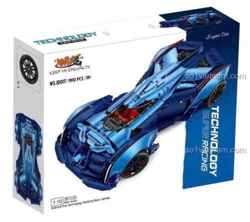 Hộp sản phẩm bộ lắp ghép Bugatti Vision Le Mans, 1910 chi tiết, tỉ lệ 1:10, dành cho bé trai 14 tuổi, giá tốt