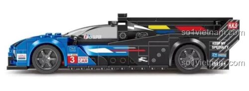 Mô hình bộ lắp ghép Siêu xe Le Mans Cadillac JD062 của hãng 小角度, 294 mảnh, cho bé 6 tuổi