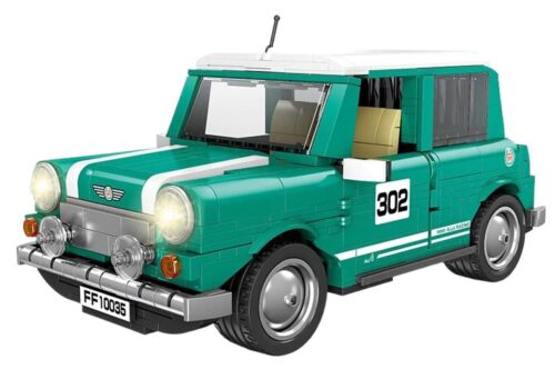 Mô hình xe MINI Cooper màu xanh lá điều khiển từ xa, 673 mảnh, tỉ lệ 1:16, có đèn LED, 2.4GHz, phù hợp cho bé 6 tuổi