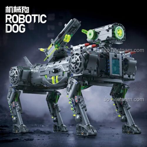 Mô hình Chó Robot Xingya Youpin 89141 chất lượng cao, có đèn LED, đa khớp xoay, cho con trai 6 tuổi.