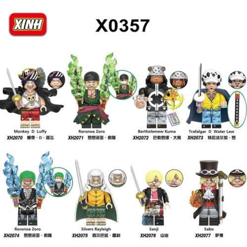 Bộ đồ chơi XINH X0357 Minifigure One Piece, bộ 8 nhân vật Vua Hải Tặc chi tiết sắc nét, phù hợp bé trai 8 tuổi, giá tốt.