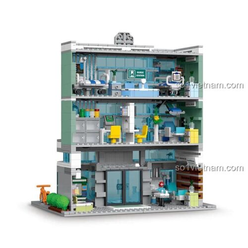 Nội thất chi tiết bên trong mô hình bệnh viện thành phố XMORK 20121