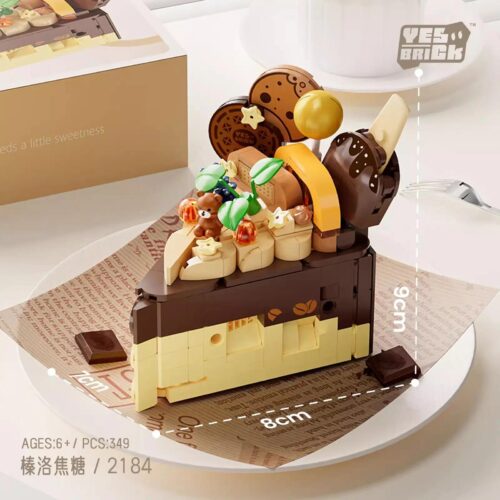 Yes Brick 2184 Bánh kem mô hình lắp ghép, đồ chơi xếp hình bánh ngọt cho bé gái 6 tuổi, chi tiết cao, màu sắc sinh động