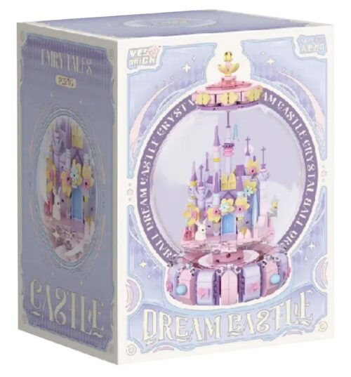 Hộp sản phẩm YES BRICK 2191 Ngôi nhà trong mơ - Cầu trượt cầu vồng, bộ lắp ghép lâu đài cổ tích 713 mảnh cho bé gái 6 tuổi
