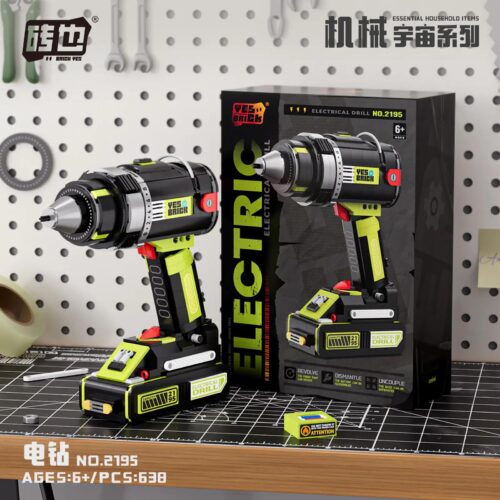 YES BRICK 2195 Máy Khoan Điện Tử Mô hình đồ chơi cho bé trai 6 tuổi