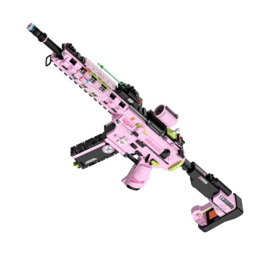 Bộ lắp ráp súng trường M4A1 màu hồng YES BRICK 2206 chủ đề hoa anh đào, đồ chơi cho bé gái 6 tuổi giá rẻ.