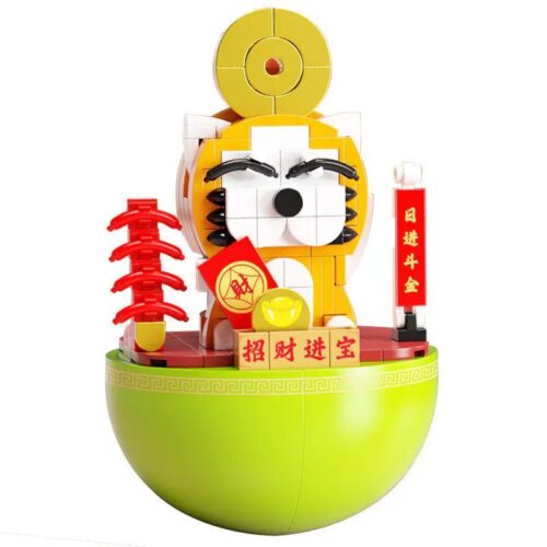 Bộ lắp ghép Mèo Thần Tài YICHAO 1209-2, mô hình lật đật chiêu tài may mắn cho bé 6 tuổi, giá rẻ.