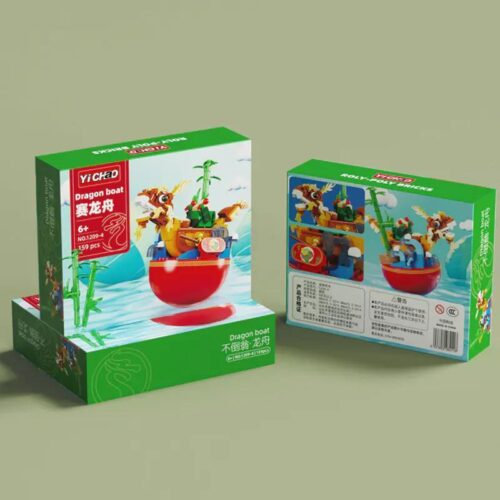Bộ lắp ghép YICHAO 1209-5 Thuyền Rồng Bất Đảo 159 mảnh, đồ chơi lắp ráp Thuyền Rồng Lắc Lư cho bé trai 6 tuổi, giá tốt