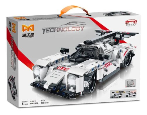 Bộ đồ chơi xe hồi lực trắng Yong Le Star 11028, xe đua trắng, siêu xe trắng, mô hình xe đua, xe đua công nghệ, xe đua kỹ thuật, xe đua Porsche Le Mans, xe đua Le Mans trắng, 302 mảnh, 6+ tuổi, con trai, tốc độ đỉnh cao, giá tốt