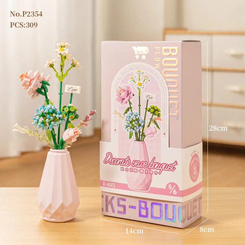 Bộ lắp ghép Yue Gao P2354 Bó Hoa Trang Trí mini block tinh xảo, quà tặng ý nghĩa cho con gái 6 tuổi giá tốt.