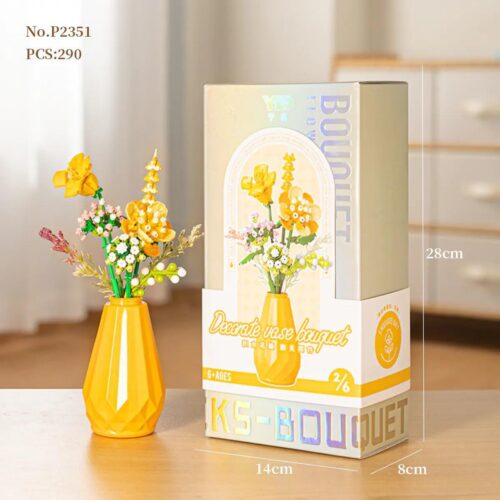 Bộ lắp ghép Yuga P2351 Bình hoa lắp ghép trang trí, đồ chơi mô hình cho bé gái 6 tuổi, giá tốt.