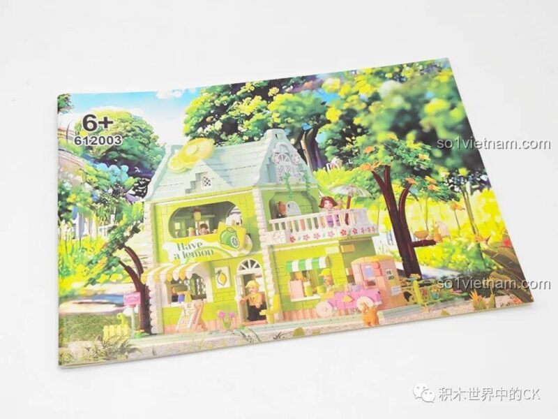 Tiệm trà chanh ZHEGAO 612003, ảnh hộp sản phẩm từ review người dùng, màu sắc tươi sáng, phù hợp bé gái 6 tuổi, giá tốt