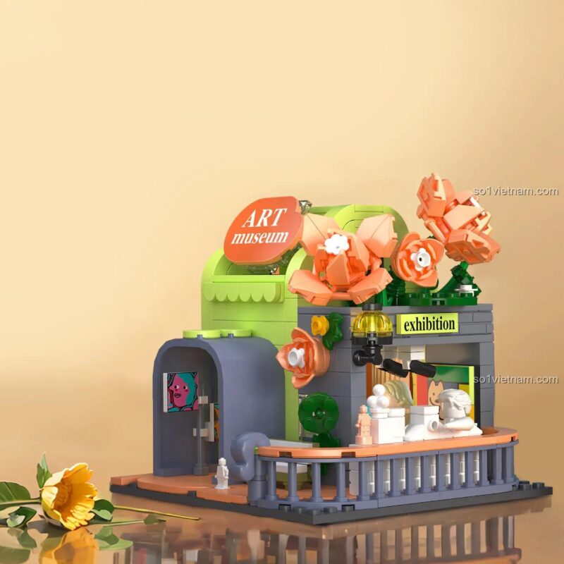 Bảo tàng Nghệ thuật 2007 ZHEGAO, mô hình trang trí đẹp mắt, rèn luyện kiên nhẫn và tập trung cho bé