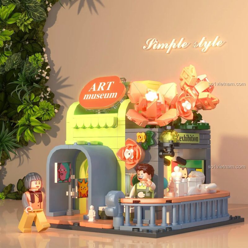 Phòng trưng bày Nghệ thuật ZHEGAO 612007 với 2 minifigure và thiết kế tinh tế, kích thích sáng tạo cho trẻ 6 tuổi