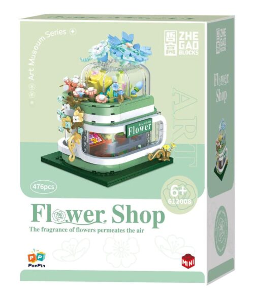 bộ đồ chơi Cửa hàng hoa ZHEGAO 612008 giá tốt, cho bé gái 6 tuổi, ảnh hộp sản phẩm