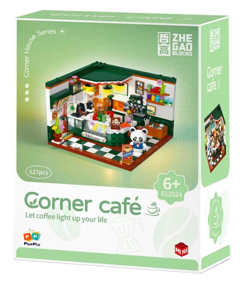 ZHEGAO 612024 Quán Cà Phê Góc Phố, bộ lắp ghép Quán Cà Phê Góc Phố, đồ chơi lắp ghép ZHEGAO, bộ xếp hình 612024, cho bé gái 6 tuổi, giá tốt