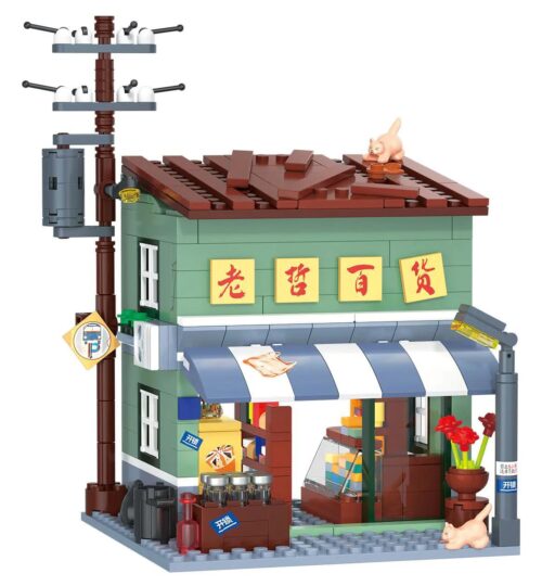 Mô hình cửa hàng bách hóa ZHEGAO 612037 lắp ráp chi tiết chân thực, giá tốt cho bé 6 tuổi