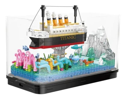 Mô hình Tàu Titanic Biển Xanh ZHEGAO 662009 dưới nước với san hô và cá