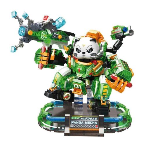 bộ lắp ghép Mô hình Mecha Gấu Trúc Phúc Bảo Hào ZHEGAO 662011, đồ chơi lắp ráp Robot Gấu Trúc cho bé trai 6 tuổi, giá tốt