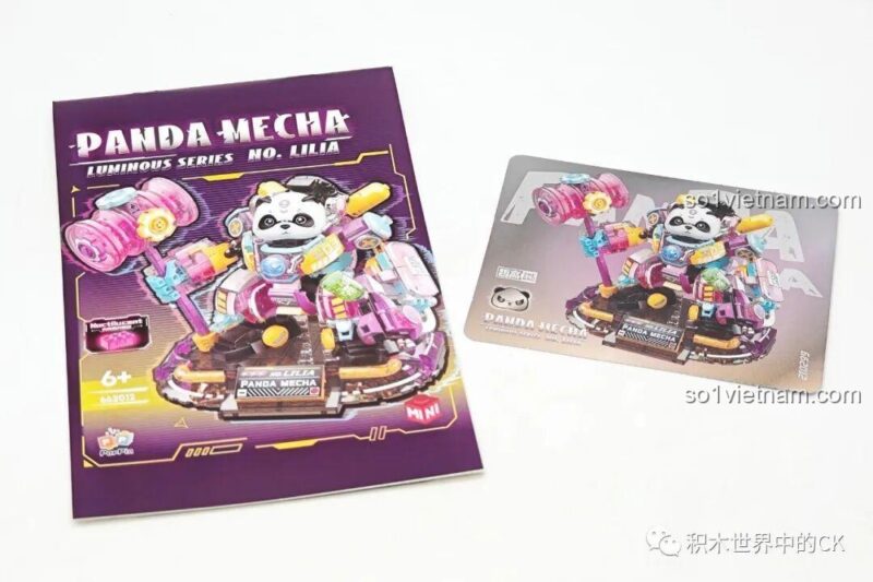 Sách hướng dẫn lắp ráp bộ lắp ghép ZHEGAO 662012 Panda Mecha Lilia, đồ chơi xây dựng Người máy Gấu Trúc Lilia