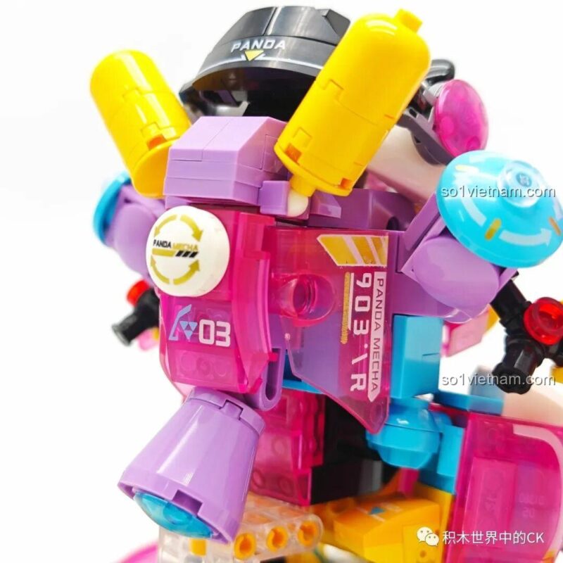 Bộ lắp ghép ZHEGAO Panda Mecha Lilia và Fubao, đồ chơi mô hình Robot Gấu Trúc Lilia 662012, cho bé gái 6 tuổi