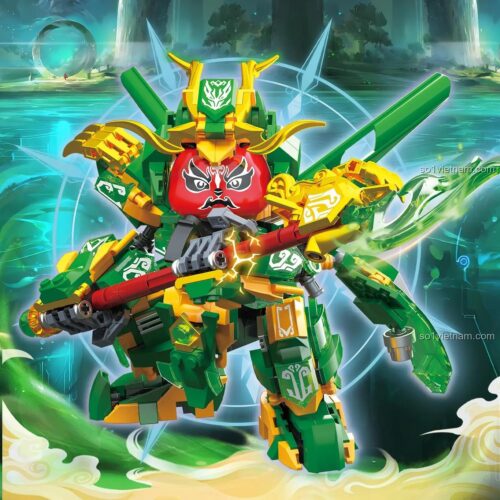 Mô hình ZHEGAO 662026 Guan Yu Panda Hero Mech - Robot Gấu trúc Guan Yu
