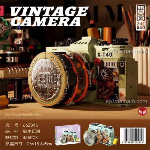 ZHEGAO 662045 Máy ảnh Vintage hộp đựng
