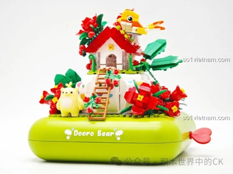 Mô hình hoàn chỉnh bộ đồ chơi ZHEGAO 663014, Ngôi nhà chim hoa ZHEGAO, đồ chơi lắp ghép cho bé gái.