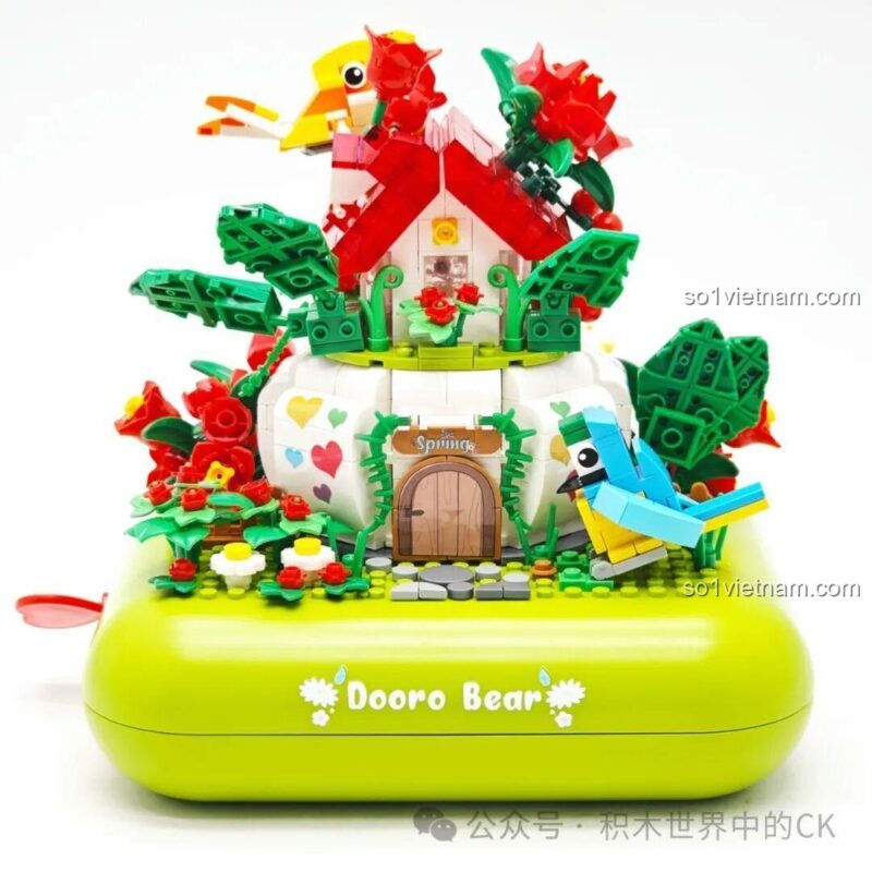 Mô hình hoàn chỉnh bộ đồ chơi ZHEGAO 663014, mô hình nhà chim ZHEGAO, đồ chơi lắp ghép cho bé gái 6 tuổi.