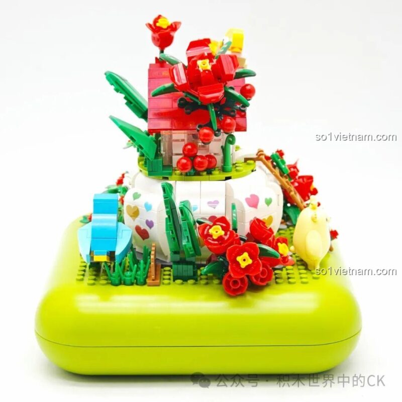 Mô hình hoàn chỉnh bộ lắp ghép Mô hình nhà chim dễ thương ZHEGAO 663014, đồ chơi mô hình gấu mầm dễ thương.