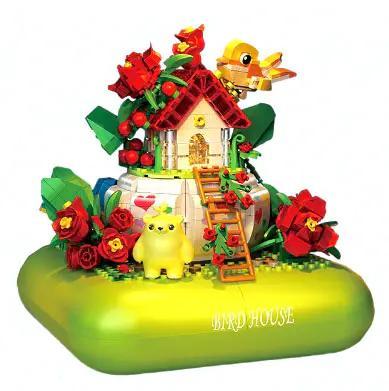 Bộ lắp ghép Ngôi nhà chim hoa ZHEGAO 663014, đồ chơi mô hình Nhà chim hoa cho con gái 6 tuổi, giá tốt.