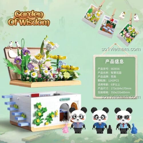 Mô hình lắp ráp ZHEGAO 663016 Vườn Trí Tuệ
